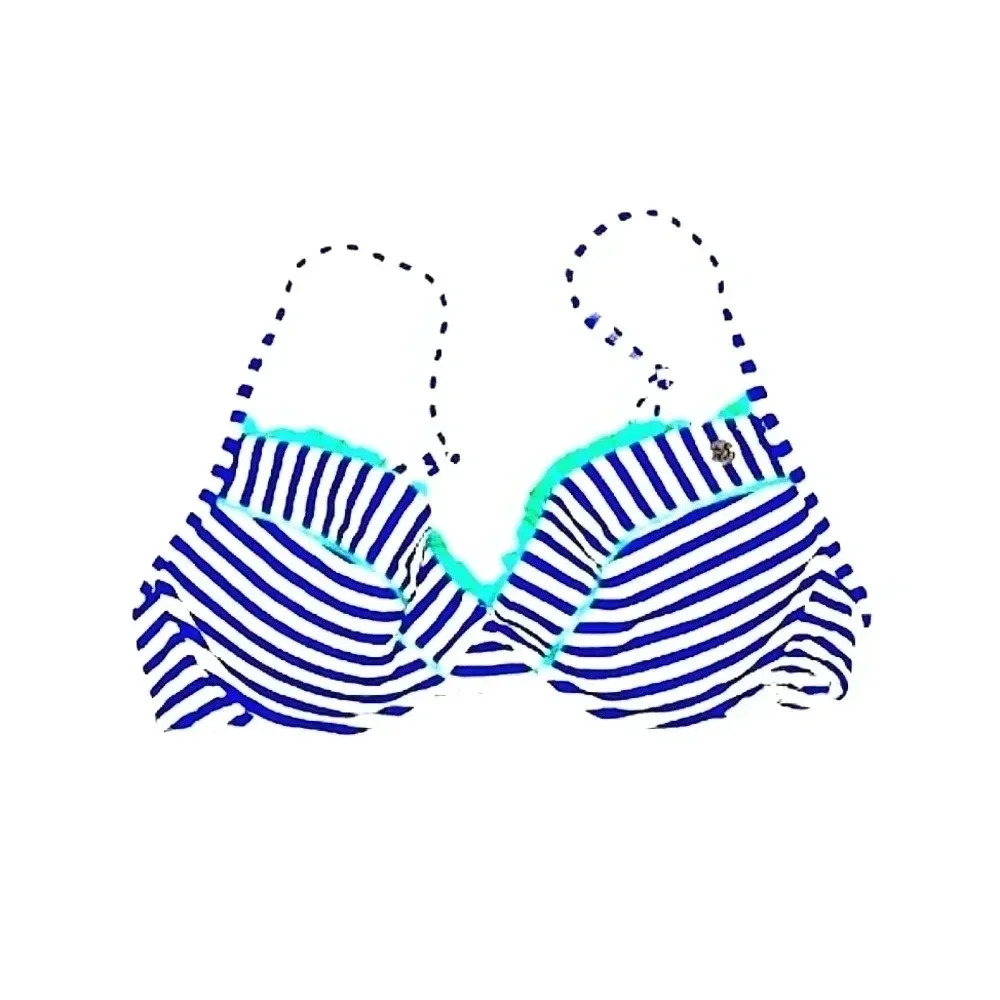 Banana Moon blue and white striped bikini top Size Small (0-2)